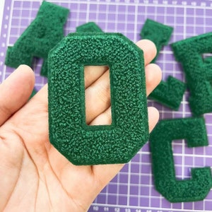 Green Chenille Embroidered Letters Sewn On Applique Patches For Clothing Hat Bags DIY Name Letter Patch Applique Accessories New