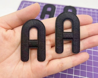 Black English Letters Alphabet Embroidered Iron On Patches For Clothing Bags Jacket Sew On Accessories DIY Name Patch Applique