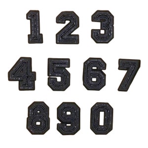 Black Letters / Number Beads Embroidered Iron on Patch Applique Diy ...