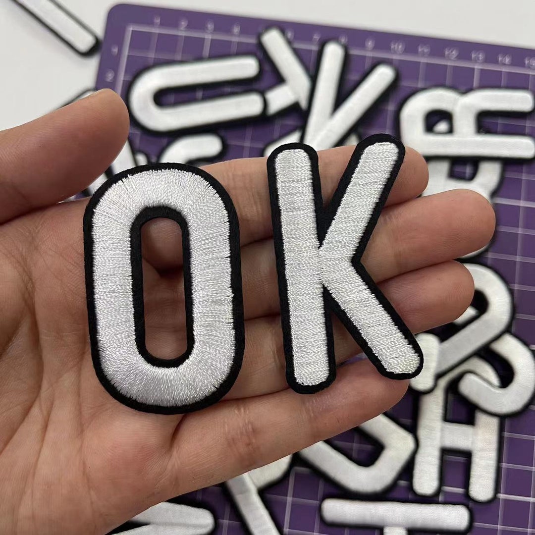 New Embroidered Letters Iron on Patch Alphabet Applique Diy Name ...