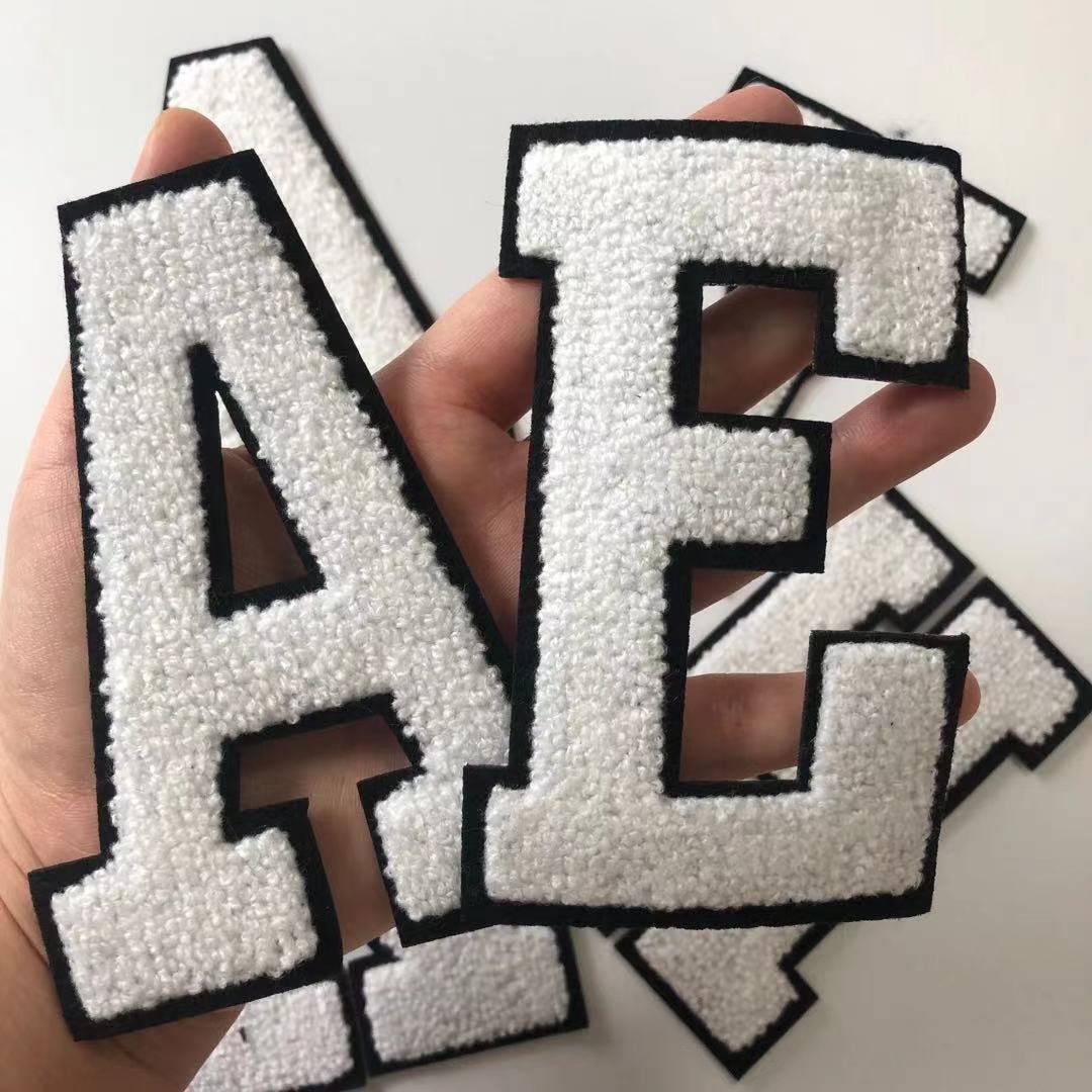 Chenille Iron-On Letters (White) - Crafty Shack of Ascension LLC