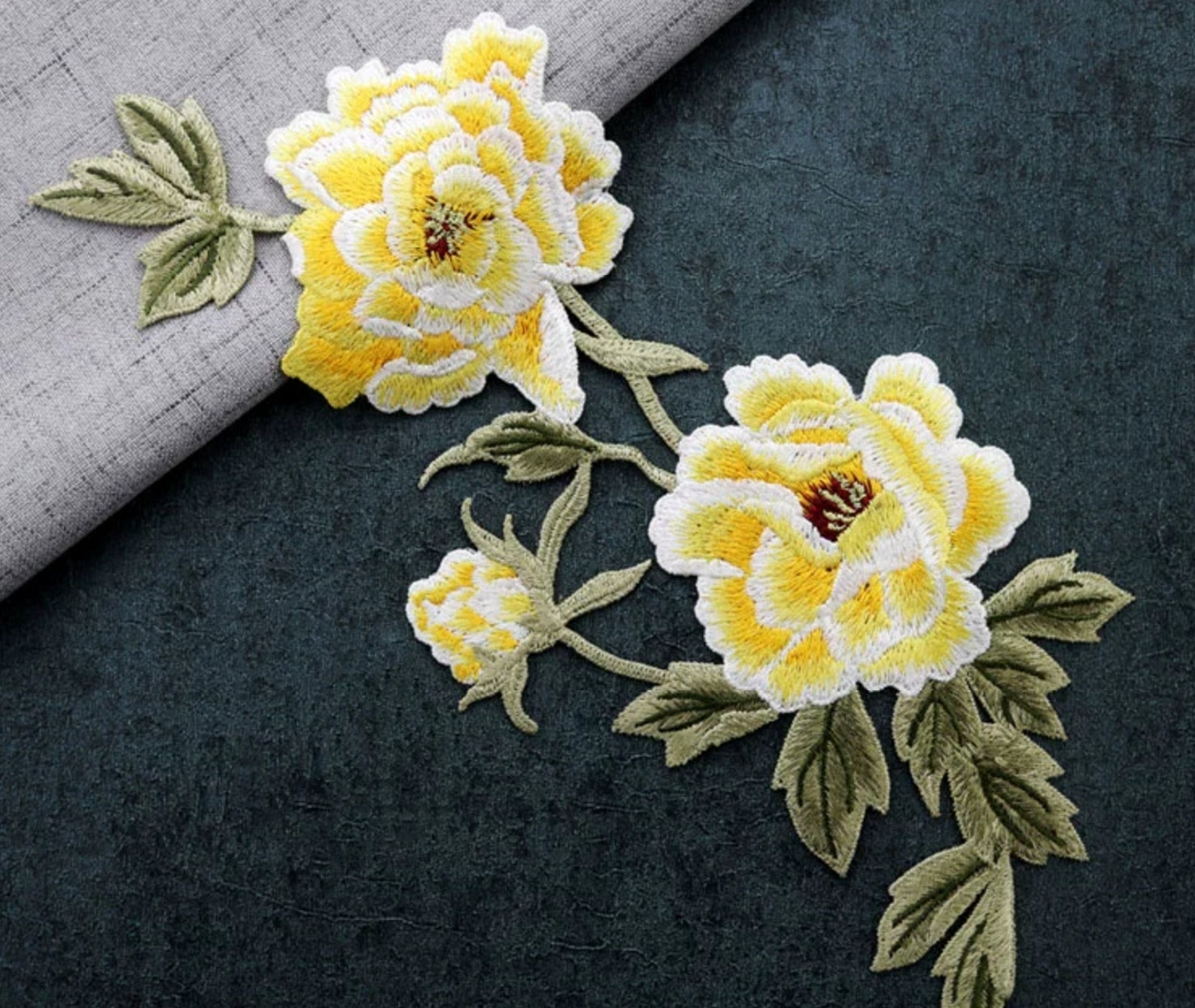 New Floral Embroidery Patch Sew on Patches Diy Lace Fabrics Applique ...