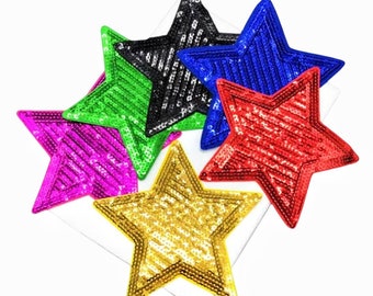 Aplique Bordado Con Lentejuelas G Estrella 19cm | Meses Sin Intereses