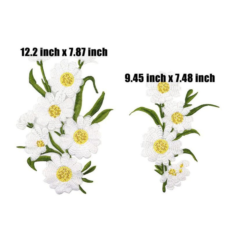 Flower Embroidery Sew on Patch Diy Floral Applique for Clothing Coat ...