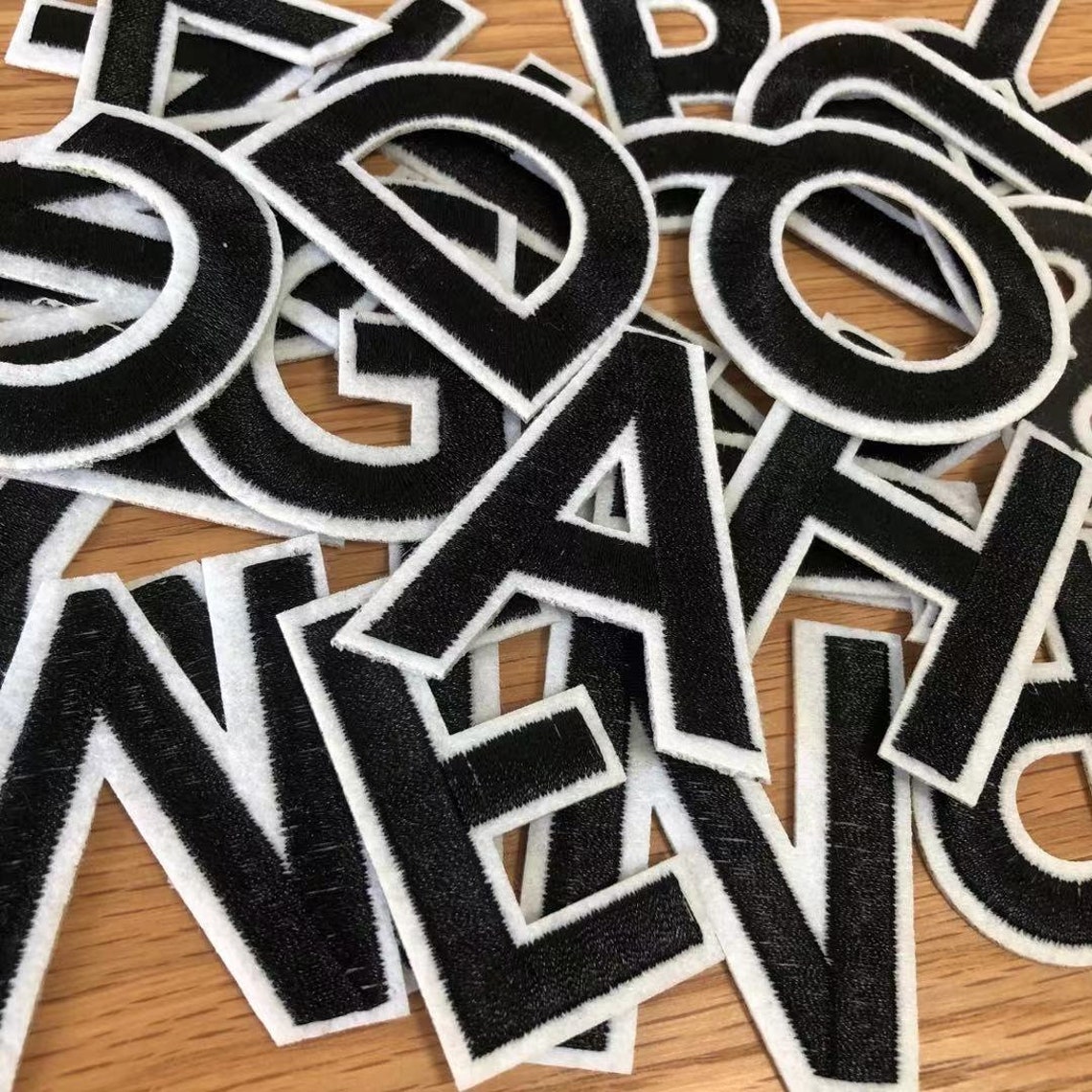 Embroidered Letters Iron On/sew on Patch Applique for Clothing Bags ...