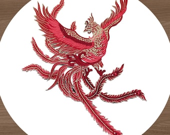 Large Phoenix Embroidery Sew On Patch Applique, Diy Patches For Clothing Coat Jacket Decoration Accessories Supplies