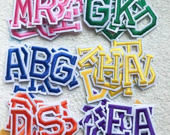 Color Letter Embroidered Iron On Patch Applique Diy Badge Patches For Kid Clothing Bags Jacket Accessories