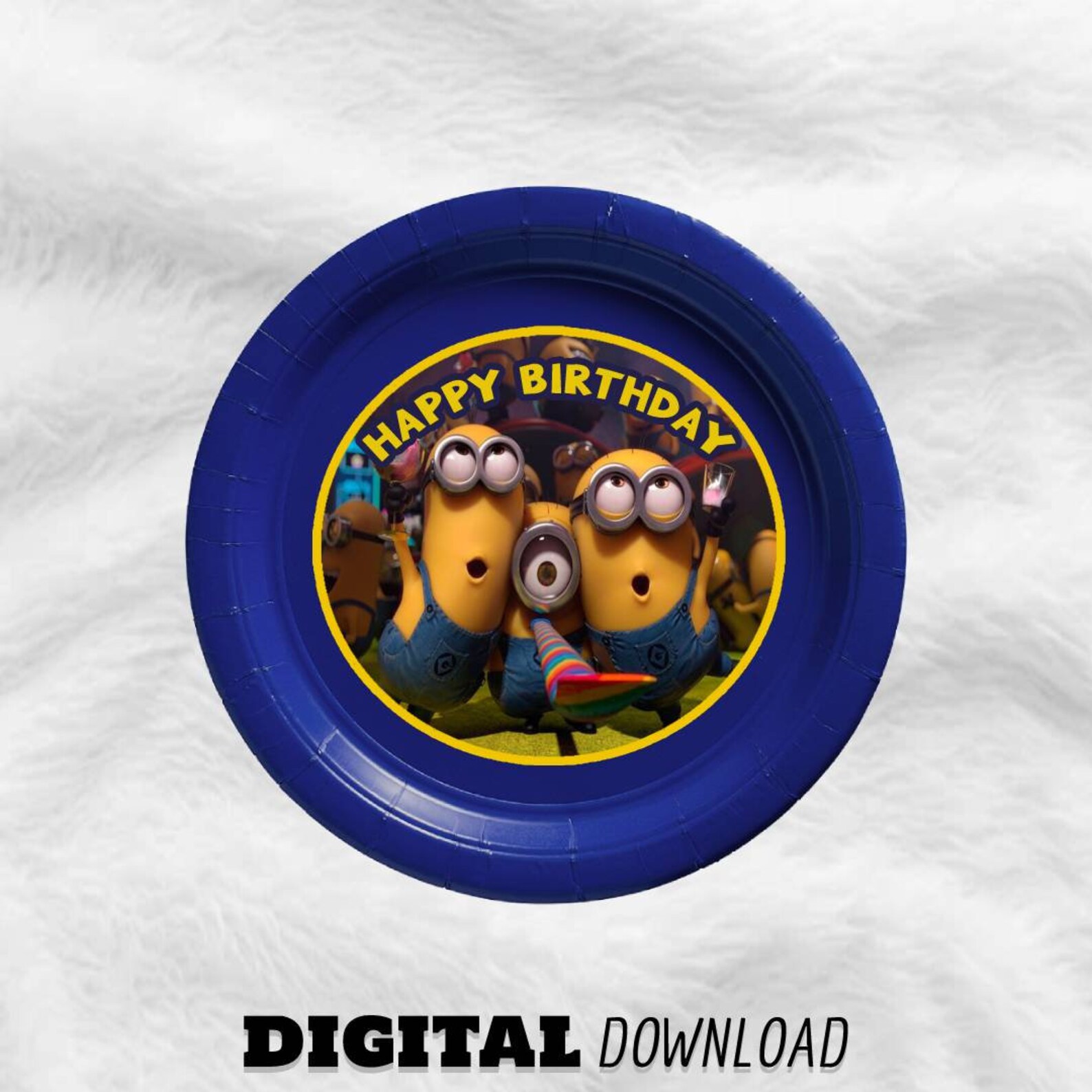 Minions Plates and Cups INSTANT DOWNLOAD Etsy