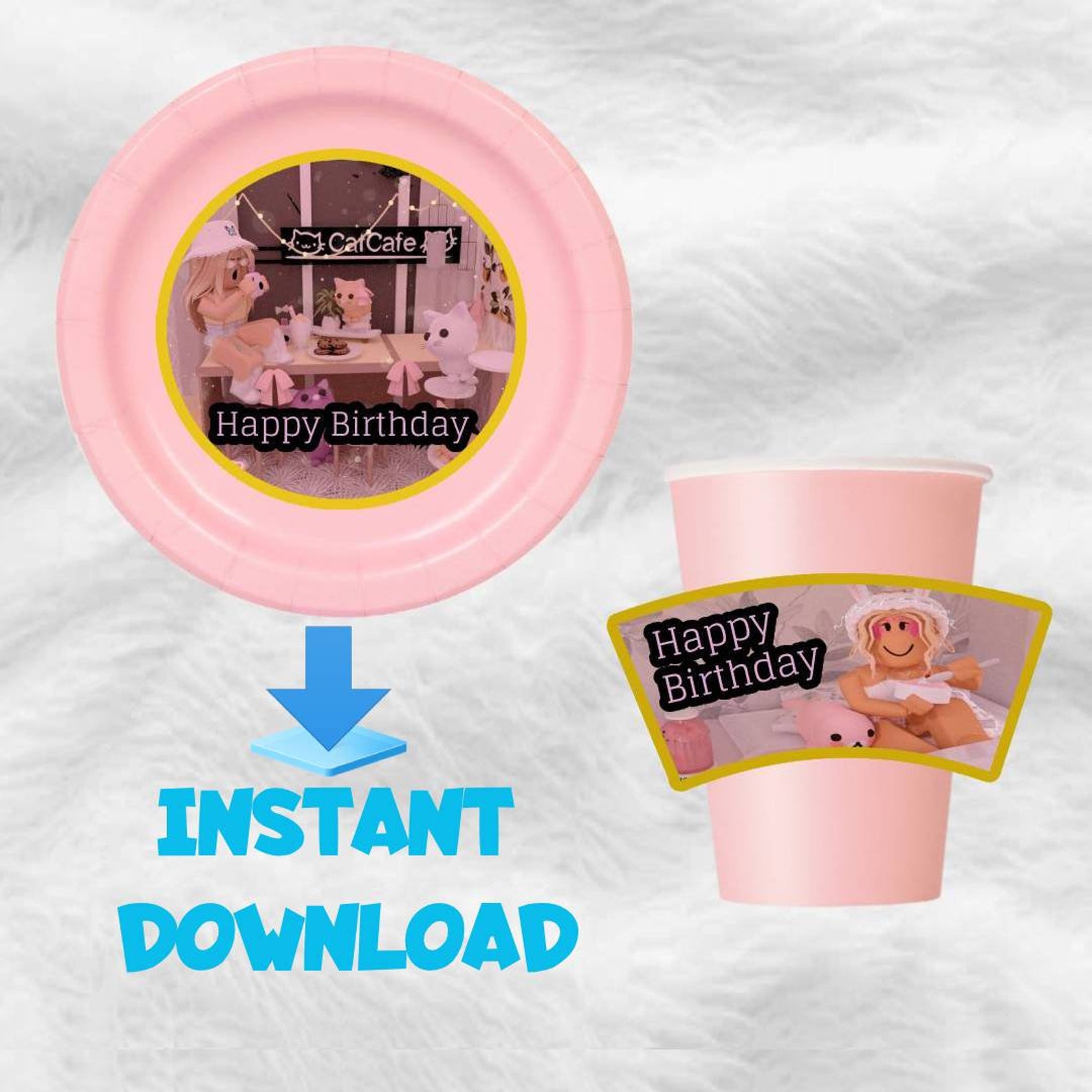 Roblox Royale High Plates and Cups INSTANT DOWNLOAD Etsy