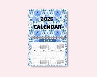 Lebendige 2025 Druckbarer Kalender, druckbarer Kalender 2025, Monatskalender, Sofort Download, Geschenk für Ihre Liebsten, Landschaft