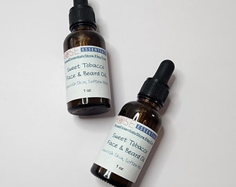 Sweet Tobacco Face & Beard Oil, Face Oil for Men, Beard Care Gifts, Fathers Day Gift