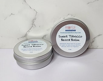 Sweet Tobacco Beard Balm 2oz, Beard Conditioner, Beard Butter, Beard Care for Men, Fathers Day Gift, Beard Gifts