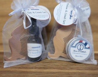 Beard Care Kit, Beard Balm, Beard Oil, Beard Comb, Mens Grooming Valentine Gift, Beard & Mustache Care, Men Skin Care, Grooming Kits For Men