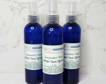 Aloe Vera After Sun Spray, Cooling Spray, After Sun Care, Essential Oil Spray, Face and Body Mist, Sunburn Relief
