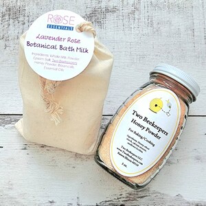 Floral Bath Milk, Milk Bath Soak Gift, Botanical Bath Salts,  Milk and Honey Bath Soak, Relaxation Spa Gift for Her, Epsom Salt Bath