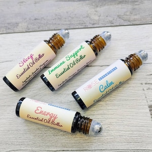Aromatherapy Roller, Essential Oil Roller Blends, Essential Oil Roll On Gift Set, Oil Roller Pouch, Aromatherapy Oil Blends Gift for Her