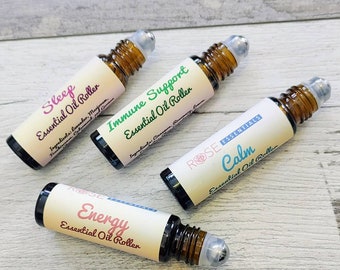 Aromatherapy Roller, Essential Oil Roller Blends, Essential Oil Roll On Gift Set, Oil Roller Pouch, Aromatherapy Oil Blends Gift for Her