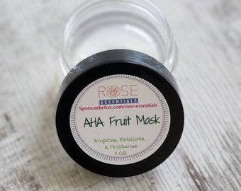 Alpha Hydroxy Acid Fruit Complex Facial Mask, AHA Jelly Face Mask, Exfoliating Skincare Face Mask, Enzyme Peel, Skin Treatment