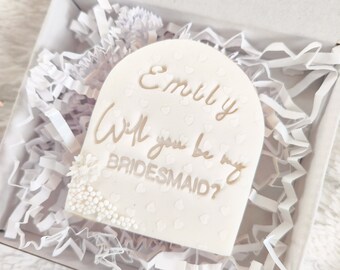 Personalised Will you be my bridesmaid biscuits/bridesmaid proposal/made of honour/Wedding biscuits/Bridesmaid gift/Personalised gift
