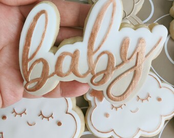 Baby shower biscuits/baby shower cookies/personalised baby shower favour decorations/Baby favours/baby gift/Gender Reveal Party Biscuits/