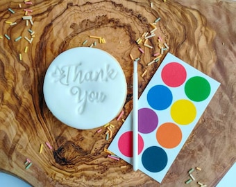 Paint your own Thank you biscuits/Individually wrapped/Thank you gift/paint cookies/cookies/Party favours/party gift/favours/wedding favours