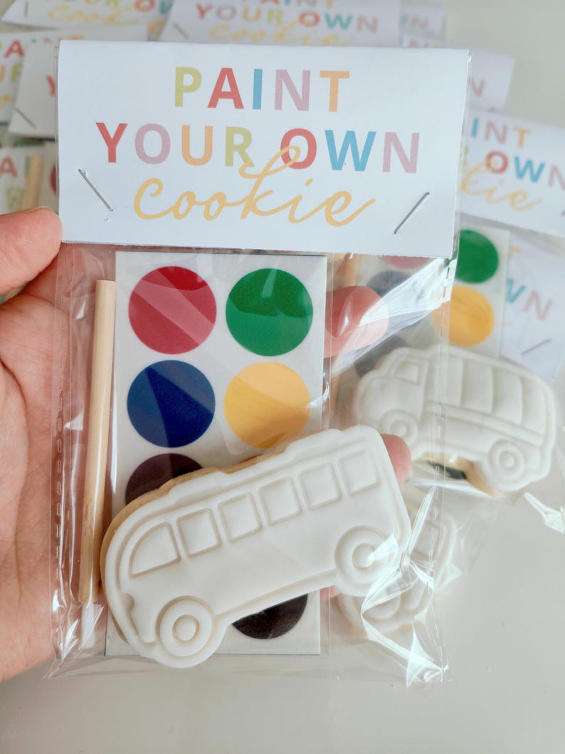 Paint Your Own Vehicle Cookies: Kids Birthday Party Favor zdjęcie 4