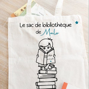 sac, Tote bag bibliothèque garçon