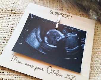 pregnancy announcement frame - wooden photo frame - pregnancy announcement idea for uncle, aunt, granny, grandpa...