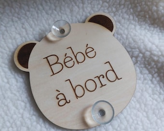 Letrero de madera personalizado "Bebé a bordo", otros diseños disponibles.
