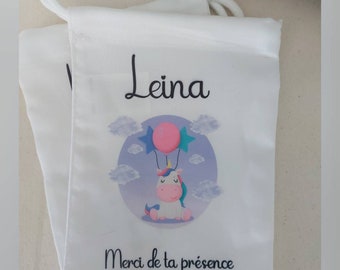 sac enfant personnalisé pour anniversaire, cadeau, gouter, baptême....