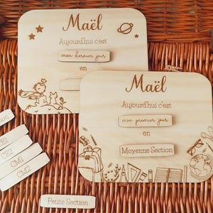 Back to school sign / back to school / back to school photo sign with school or little prince motifs