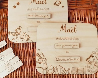 Back to school sign / back to school / back to school photo sign with school or little prince motifs