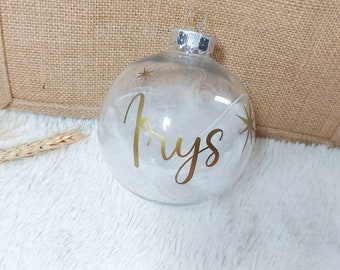 Personalized Christmas ball, Christmas decoration with first name of 10 cm