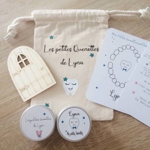 Kit denti da latte con scatola per denti da latte, cartoncino per denti da latte e lettera del topolino nel suo astuccio