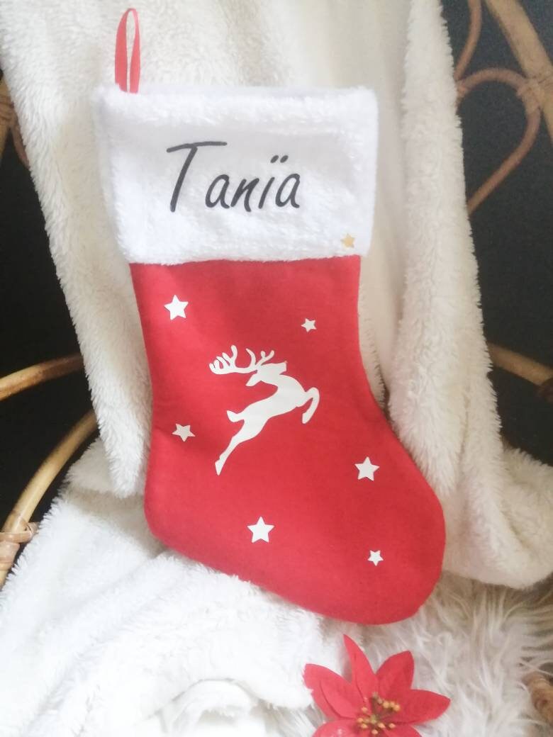 Botte, Chaussette de Noël Personnalisée