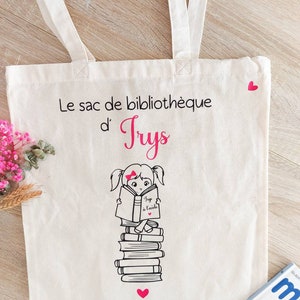 sac, Tote bag bibliothèque ou école pour fille modèle garçon disponible sur la boutique