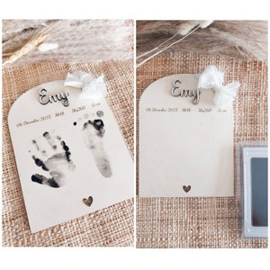 kit completo per impronte di bambini con inchiostro e cartello personalizzato