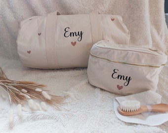 Diaper bag and toiletry bag set