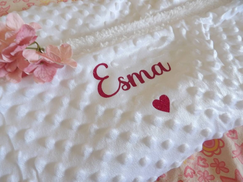 personalized fleece blanket, warm baby blanket image 1