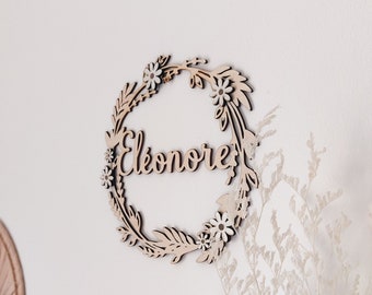 Wooden wall decoration / wooden name frame
