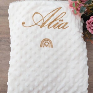 personalized fleece blanket, warm baby blanket image 2