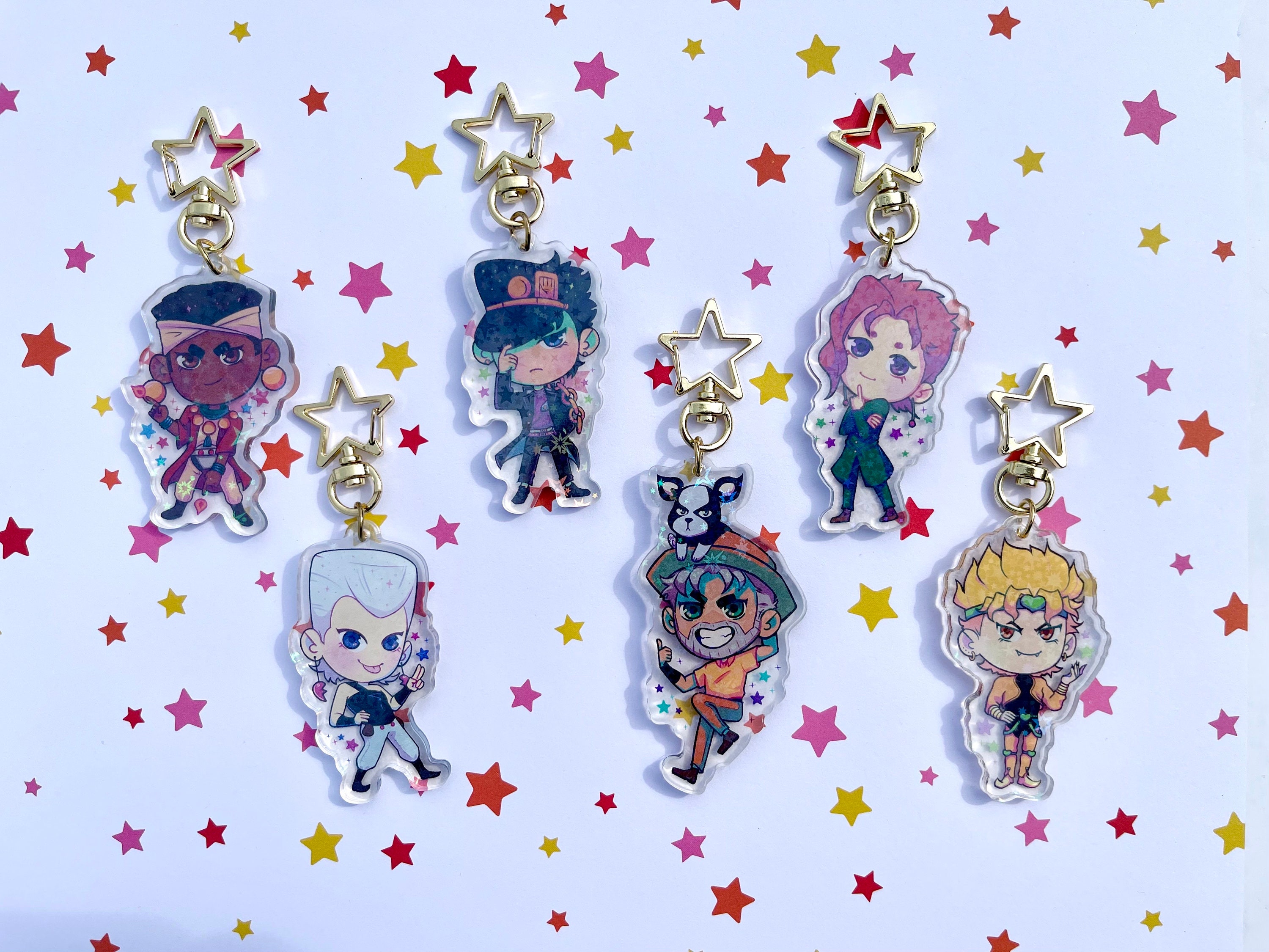 JoJo no Kimyou na Bouken Ougon no Kaze Chibi Characters Keychains - Nakama  Store