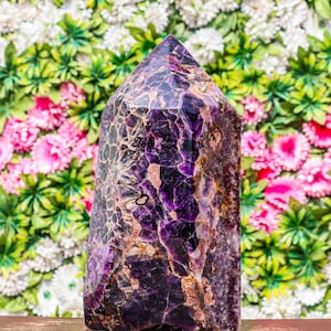Huge 16&quot; Auralite 23 Mineral Specimen , Home Decoration , For a refreshed attitude , For Cleansing , Health Goals Stone Tower Point 58lbs