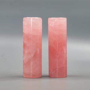 Rose Quartz Harmonizers (2pc Set): 4&quot; Healing Crystals for Wealth