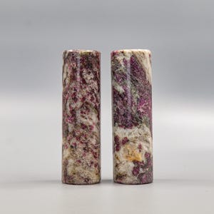 Rubellite Crystal Harmonizers: 4&quot; Pink Tourmaline Healing Stones (Set of 2)