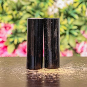 Black Obsidian Stone Harmonizer Set: Energy Balancing Crystal Decor (2pc)