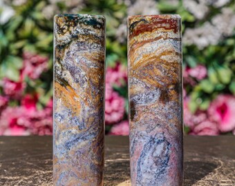 4&quot; Unicorn Jasper Housewarming Gift , For Healing and nurturing the inner self , For Claiming the troubled mind Stone Harmonizer Set(2pc)