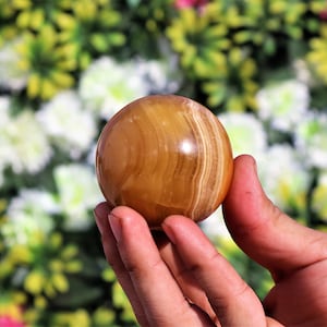 Mexikanischer Calcit: 55 mm Bergkristall Kugel