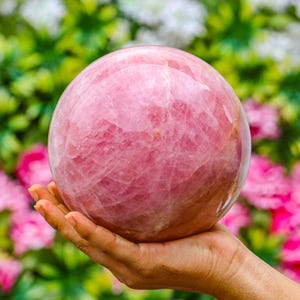 150mm Rose Quartz Sphere: Healing Crystal Divination Ball (11.17lbs)