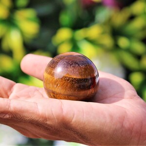 Golden Tiger Eye Sphere: 45MM Protection Crystal Ball